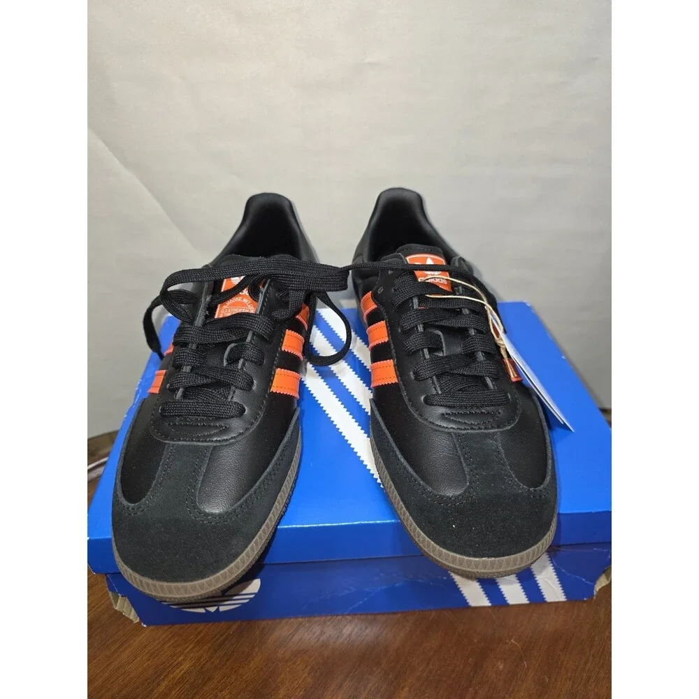 Adidas Samba OG JR0910 Black Impact Orange Gum Men's 5 Women's 6.5 NEW NIB